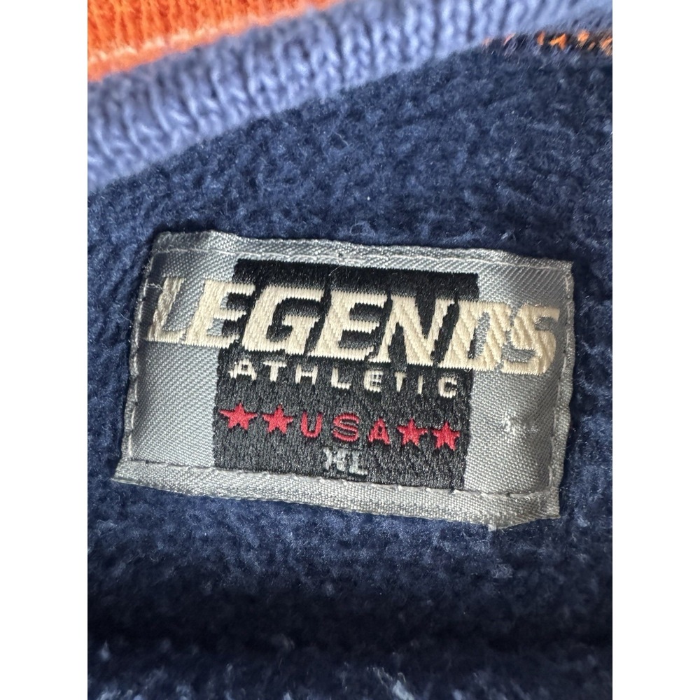 VTG Chicago Bears Crewneck Sweatshirt XL USA Legends Athletic Navy Orange - Picture 7 of 9